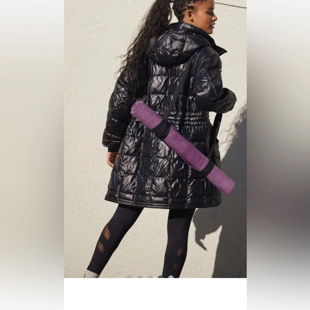 Free People Movement Patricia Packable Poncho Puffer Hooded Zip Fleece Collar - Picture 4 of 7